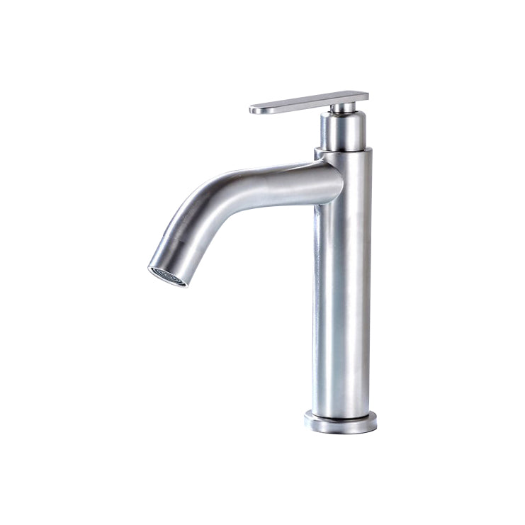 Modern Vessel Faucet Stainless Steel Low Arc Basin Lavatory Faucet Clearhalo 'Bathroom Remodel & Bathroom Fixtures' 'Bathroom Sink Faucets' 'Bathroom Sinks & Faucet Components' 'bathroom_sink_faucets' 'Home Improvement' 'home_improvement' 'home_improvement_bathroom_sink_faucets' 6497461
