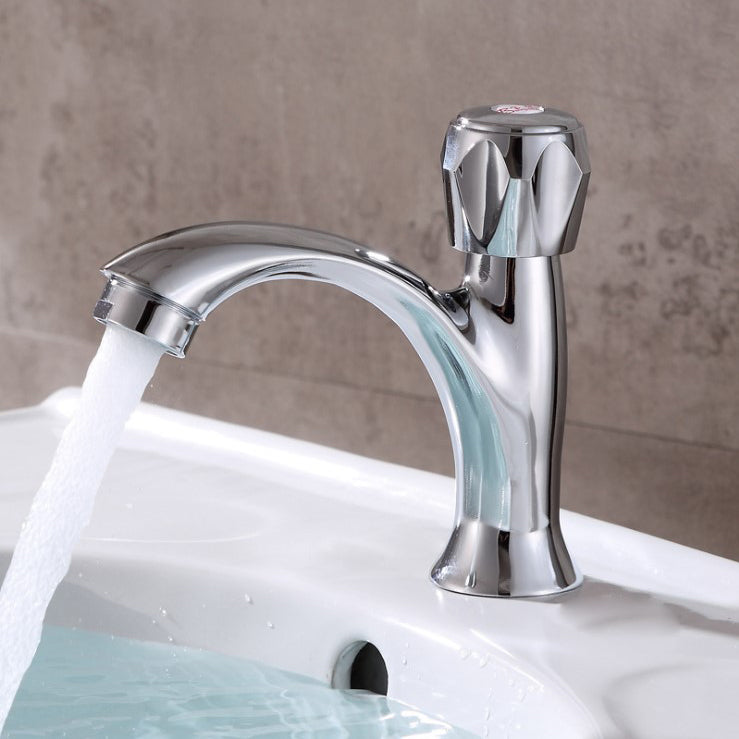 Modern Vessel Faucet Stainless Steel Low Arc Basin Lavatory Faucet Knob Handles Clearhalo 'Bathroom Remodel & Bathroom Fixtures' 'Bathroom Sink Faucets' 'Bathroom Sinks & Faucet Components' 'bathroom_sink_faucets' 'Home Improvement' 'home_improvement' 'home_improvement_bathroom_sink_faucets' 6497471