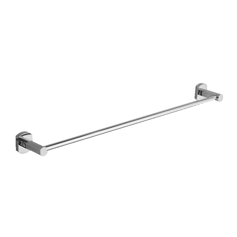 Polished Chrome Modern Bathroom Accessory Set Silver Towel Bar/Bath Shelf Towel Bar (Single Rod) Clearhalo 'Bathroom Hardware Sets' 'Bathroom Hardware' 'Bathroom Remodel & Bathroom Fixtures' 'bathroom_hardware_sets' 'Home Improvement' 'home_improvement' 'home_improvement_bathroom_hardware_sets' 6498412