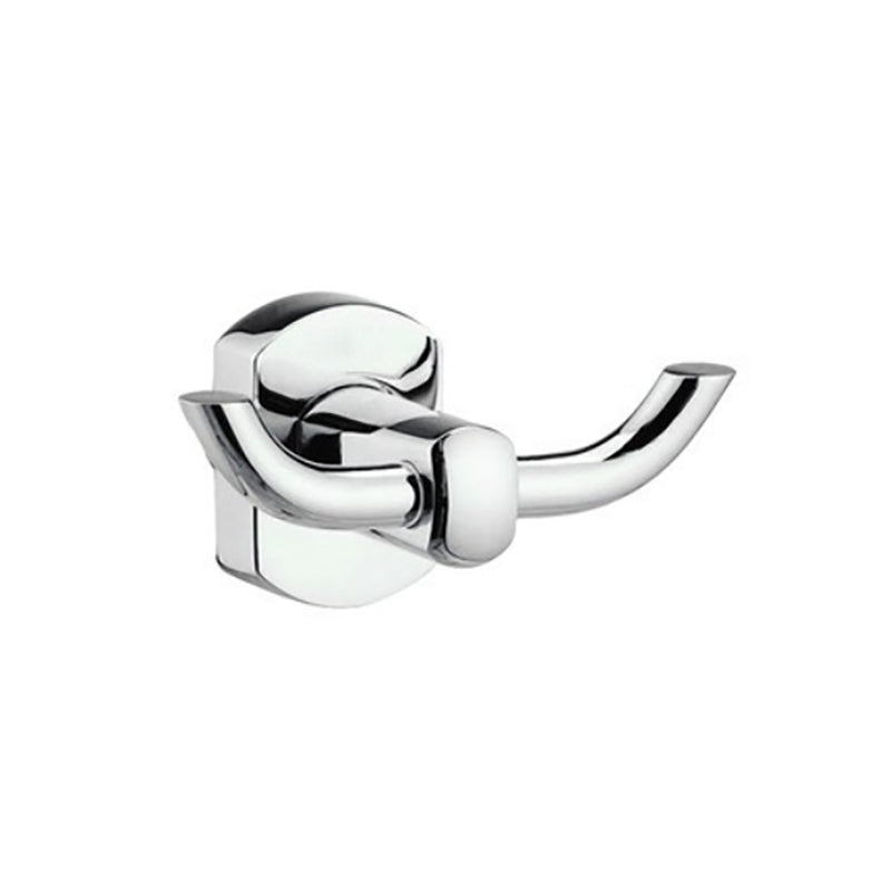 Polished Chrome Modern Bathroom Accessory Set Silver Towel Bar/Bath Shelf Towel/Robe Hook (Single Hook) Clearhalo 'Bathroom Hardware Sets' 'Bathroom Hardware' 'Bathroom Remodel & Bathroom Fixtures' 'bathroom_hardware_sets' 'Home Improvement' 'home_improvement' 'home_improvement_bathroom_hardware_sets' 6498430