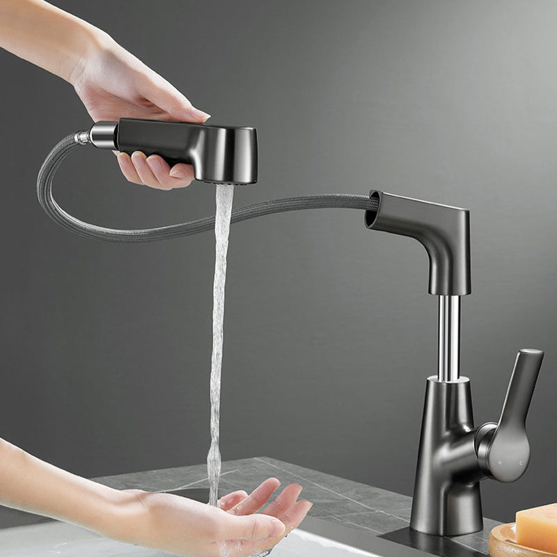 Modern Solid Color Faucet Metal Centerset Lavatory Faucet for Bathroom Clearhalo 'Bathroom Remodel & Bathroom Fixtures' 'Bathroom Sink Faucets' 'Bathroom Sinks & Faucet Components' 'bathroom_sink_faucets' 'Home Improvement' 'home_improvement' 'home_improvement_bathroom_sink_faucets' 6502412