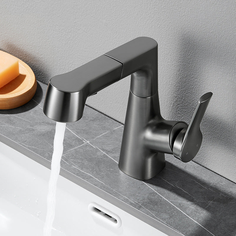 Modern Solid Color Faucet Metal Centerset Lavatory Faucet for Bathroom Clearhalo 'Bathroom Remodel & Bathroom Fixtures' 'Bathroom Sink Faucets' 'Bathroom Sinks & Faucet Components' 'bathroom_sink_faucets' 'Home Improvement' 'home_improvement' 'home_improvement_bathroom_sink_faucets' 6502414