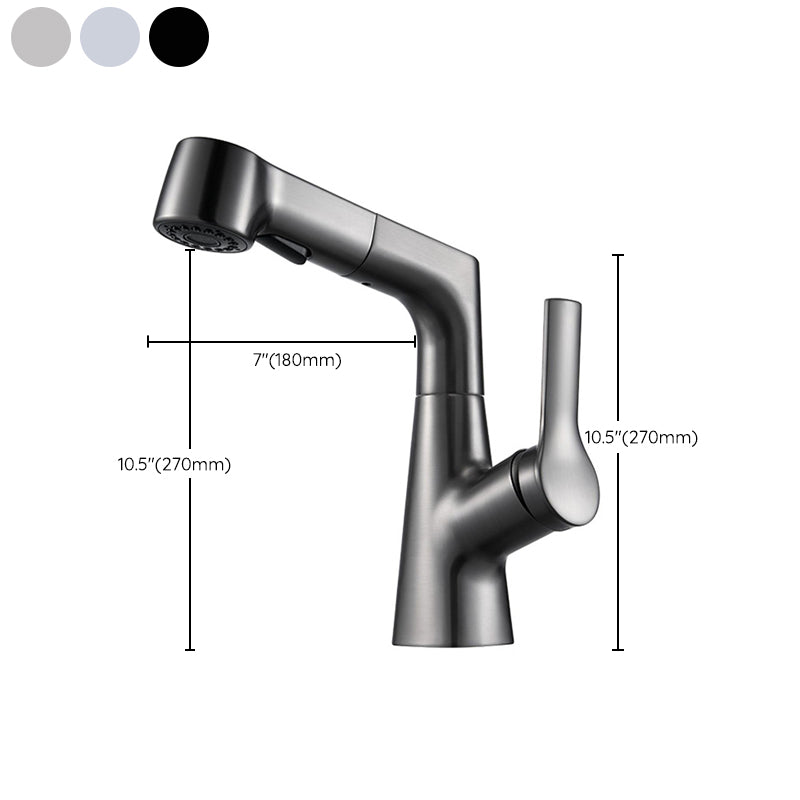 Modern Solid Color Faucet Metal Centerset Lavatory Faucet for Bathroom Clearhalo 'Bathroom Remodel & Bathroom Fixtures' 'Bathroom Sink Faucets' 'Bathroom Sinks & Faucet Components' 'bathroom_sink_faucets' 'Home Improvement' 'home_improvement' 'home_improvement_bathroom_sink_faucets' 6502419