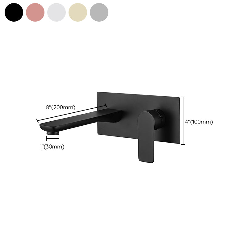 Contemporary Faucet Wall Mounted Single Lever Handle Vessel Sink Faucet Clearhalo 'Bathroom Remodel & Bathroom Fixtures' 'Bathroom Sink Faucets' 'Bathroom Sinks & Faucet Components' 'bathroom_sink_faucets' 'Home Improvement' 'home_improvement' 'home_improvement_bathroom_sink_faucets' 6502449