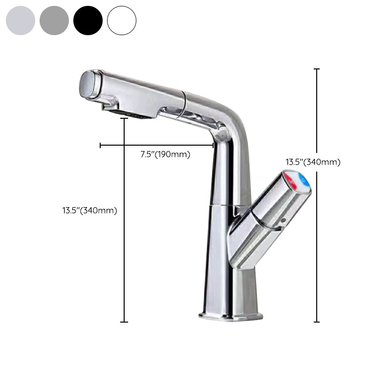 Rotatable Modern Sink Faucet Knob Handle Faucet for Bathroom Clearhalo 'bathroom_sink_faucets' 'Conjunta de Baño y Conjunta de Grifo' 'Coronamiento de Baño y Dispositivo de Baño' 'Grifo del lavabo del baño' 'Hogar' 'home_improvement' 'home_improvement_bathroom_sink_faucets' 'Mejoras para el hogar' 6502469