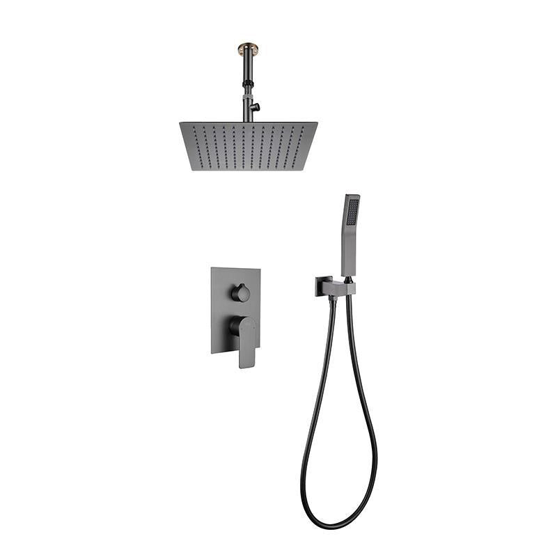 Modern Shower Trim Brass Handheld Shower Head Ceiling Mounted Shower System Ceiling Top Spray 2 Clearhalo 'Bathroom Remodel & Bathroom Fixtures' 'Home Improvement' 'home_improvement' 'home_improvement_shower_faucets' 'Shower Faucets & Systems' 'shower_faucets' 'Showers & Bathtubs Plumbing' 'Showers & Bathtubs' 6502655