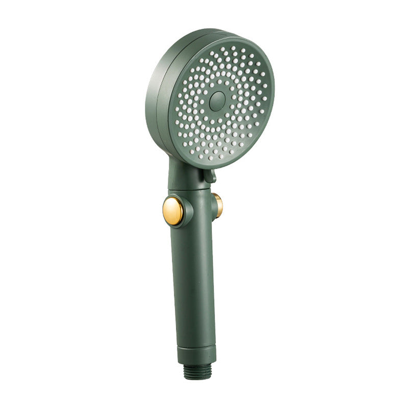 Contemporary Round Shower Head Combo Handheld Shower Head 9.8 Inch H Spray Head Green Hand Shower Clearhalo 'Bathroom Remodel & Bathroom Fixtures' 'Home Improvement' 'home_improvement' 'home_improvement_shower_heads' 'Shower Heads' 'shower_heads' 'Showers & Bathtubs Plumbing' 'Showers & Bathtubs' 6502958