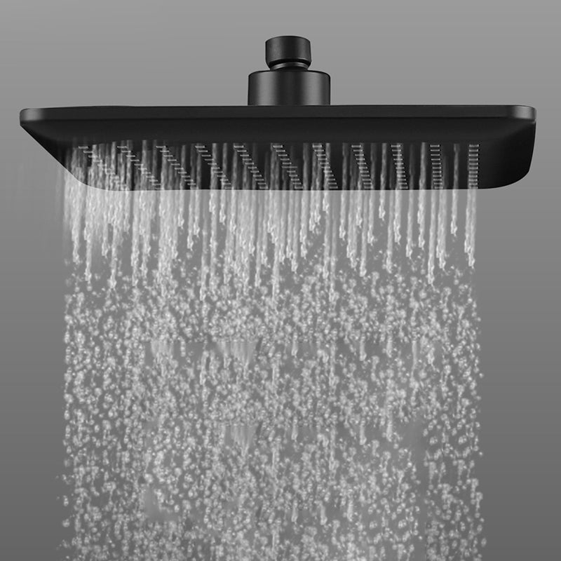 Modern Square Matte Black Shower Head Rain Fall Shower Head Combo Top Spray Clearhalo 'Bathroom Remodel & Bathroom Fixtures' 'Home Improvement' 'home_improvement' 'home_improvement_shower_heads' 'Shower Heads' 'shower_heads' 'Showers & Bathtubs Plumbing' 'Showers & Bathtubs' 6502989