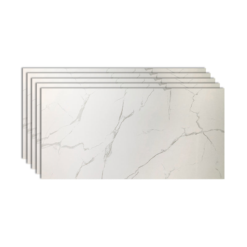 Floor Wall Tile Ceramic Marble Print Rectangle Indoor Wall & Floor Tile White Clearhalo 'Floor Tiles & Wall Tiles' 'floor_tiles_wall_tiles' 'Flooring 'Home Improvement' 'home_improvement' 'home_improvement_floor_tiles_wall_tiles' Walls and Ceiling' 6503240