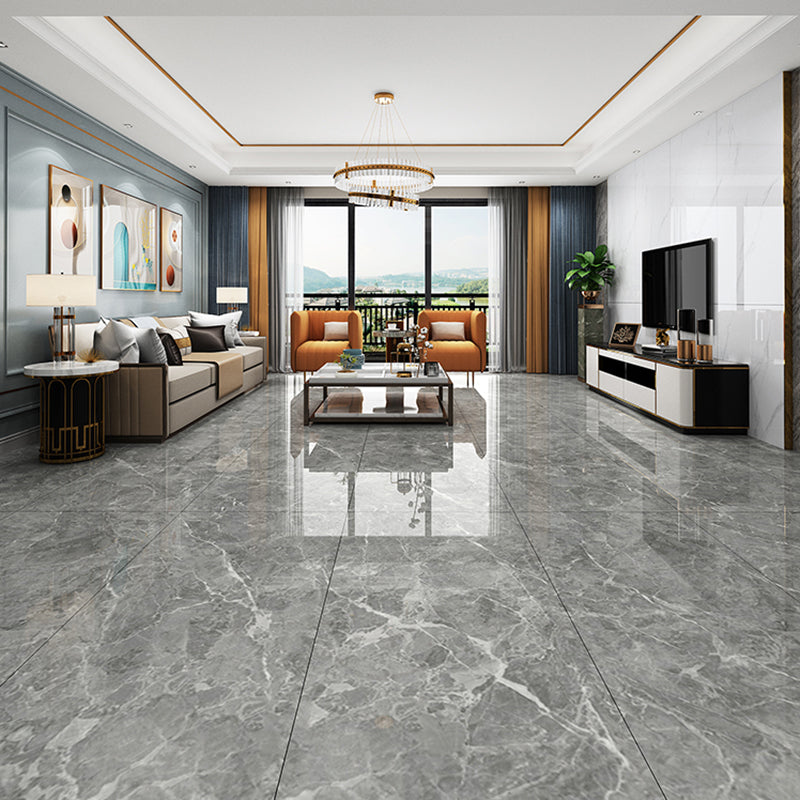 Indoor Floor Tile Straight Edge 29.5" X 59.0" Texture Pattern Polished Floor Tile Dark Gray 6 Pieces Clearhalo 'Floor Tiles & Wall Tiles' 'floor_tiles_wall_tiles' 'Flooring 'Home Improvement' 'home_improvement' 'home_improvement_floor_tiles_wall_tiles' Walls and Ceiling' 6503313