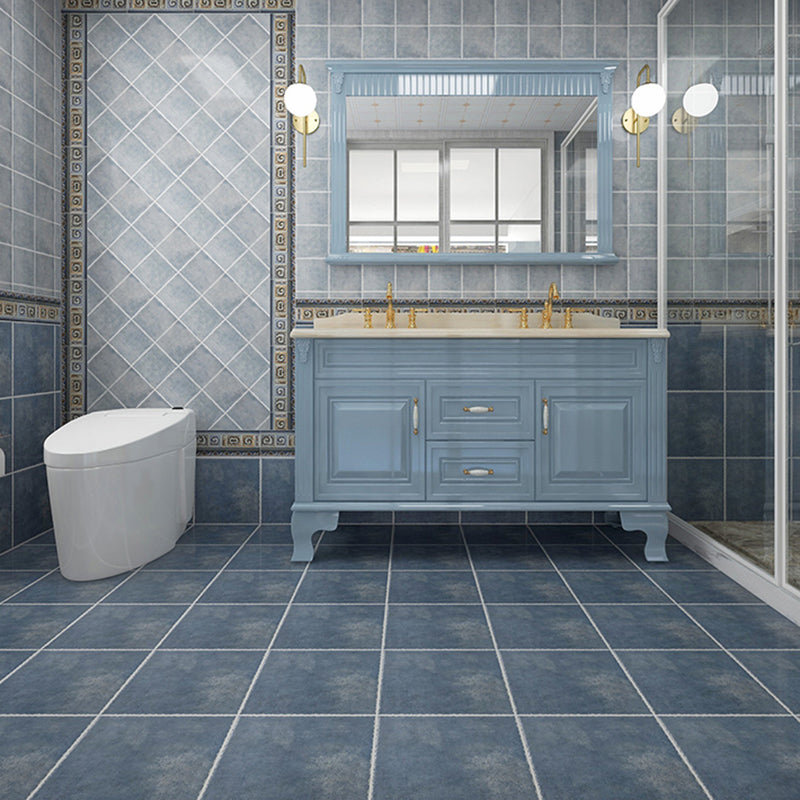 Square Ceramic Matte Straight Edge Singular Tile Vintage Bathroom Floor Silver Gray 165 Pieces Clearhalo 'Floor Tiles & Wall Tiles' 'floor_tiles_wall_tiles' 'Flooring 'Home Improvement' 'home_improvement' 'home_improvement_floor_tiles_wall_tiles' Walls and Ceiling' 6503320