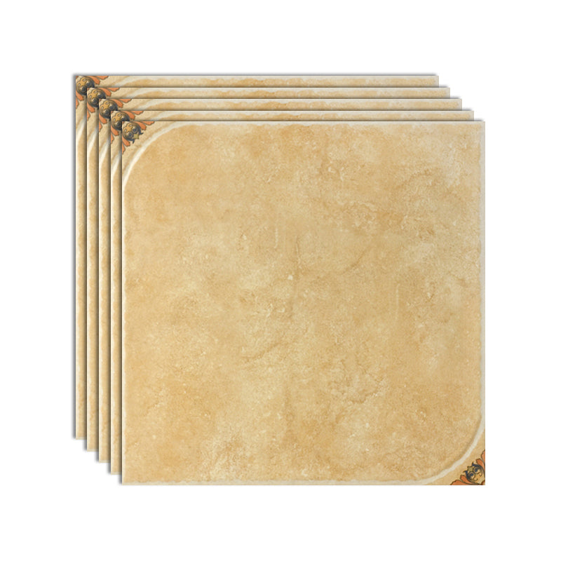 Square Ceramic Matte Straight Edge Singular Tile Vintage Bathroom Floor Beige 165 Pieces Clearhalo 'Floor Tiles & Wall Tiles' 'floor_tiles_wall_tiles' 'Flooring 'Home Improvement' 'home_improvement' 'home_improvement_floor_tiles_wall_tiles' Walls and Ceiling' 6503323