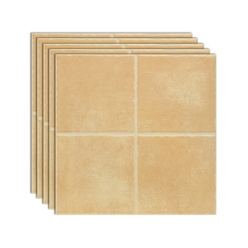 Square Ceramic Matte Straight Edge Singular Tile Vintage Bathroom Floor Fluorescent Yellow Clearhalo 'Floor Tiles & Wall Tiles' 'floor_tiles_wall_tiles' 'Flooring 'Home Improvement' 'home_improvement' 'home_improvement_floor_tiles_wall_tiles' Walls and Ceiling' 6503334