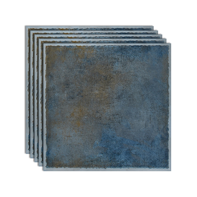 Square Ceramic Matte Straight Edge Singular Tile Vintage Bathroom Floor Dark Blue Clearhalo 'Floor Tiles & Wall Tiles' 'floor_tiles_wall_tiles' 'Flooring 'Home Improvement' 'home_improvement' 'home_improvement_floor_tiles_wall_tiles' Walls and Ceiling' 6503340