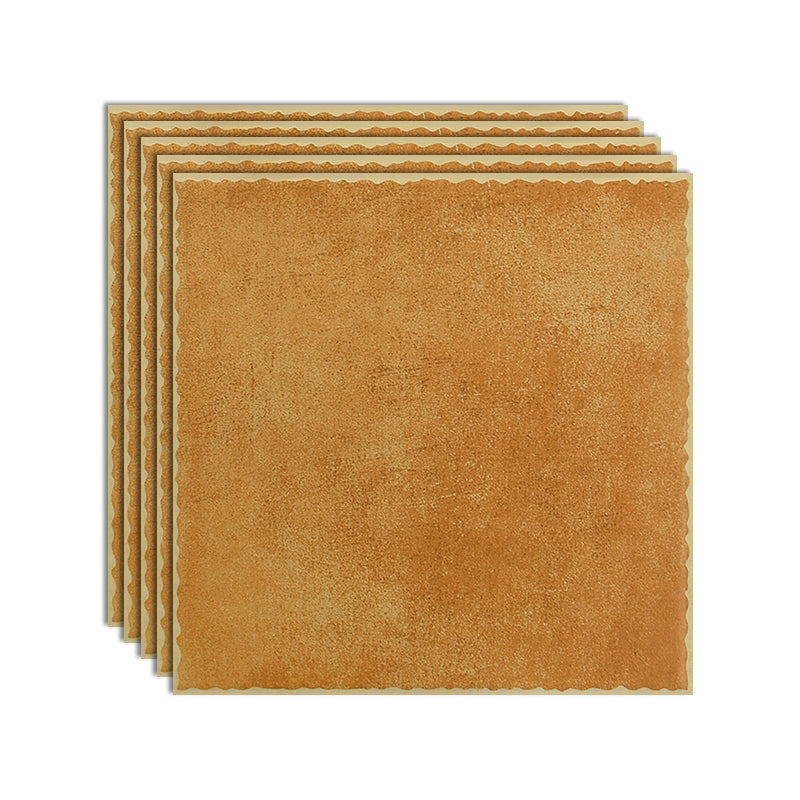 Square Ceramic Matte Straight Edge Singular Tile Vintage Bathroom Floor Dark Yellow Clearhalo 'Floor Tiles & Wall Tiles' 'floor_tiles_wall_tiles' 'Flooring 'Home Improvement' 'home_improvement' 'home_improvement_floor_tiles_wall_tiles' Walls and Ceiling' 6503343