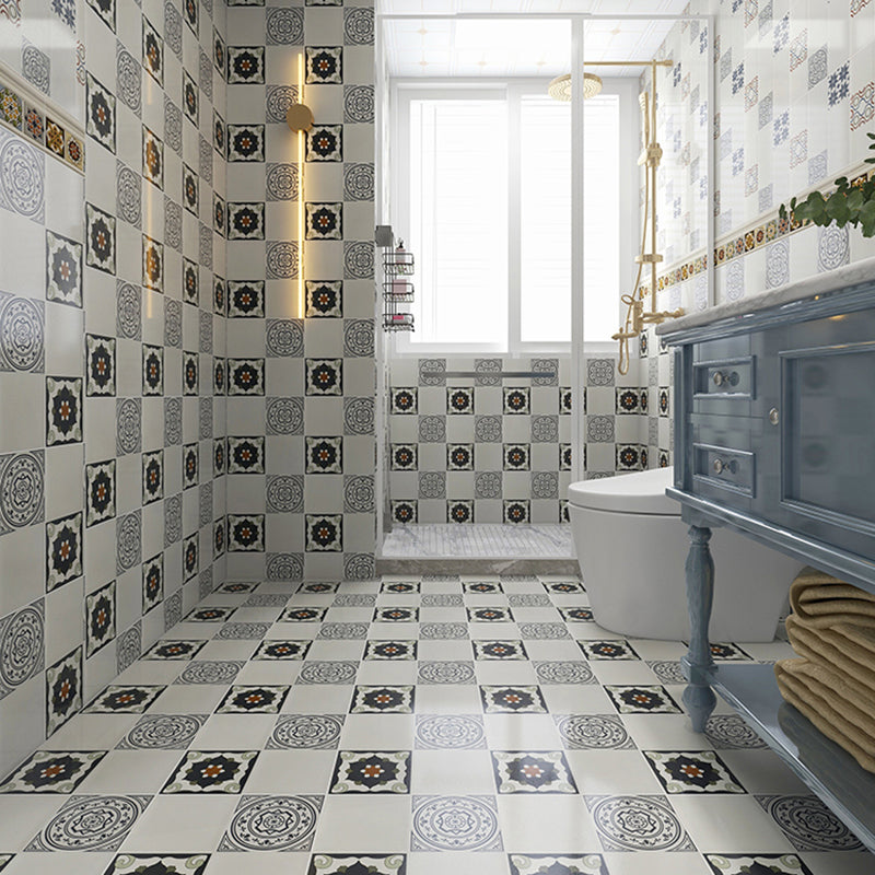 Square Ceramic Matte Straight Edge Singular Tile Vintage Bathroom Floor White 165 Pieces Clearhalo 'Floor Tiles & Wall Tiles' 'floor_tiles_wall_tiles' 'Flooring 'Home Improvement' 'home_improvement' 'home_improvement_floor_tiles_wall_tiles' Walls and Ceiling' 6503345