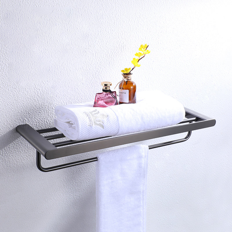 Dark Gray Modern Bathroom Accessory Set Steel Bathroom Accessory Kit Clearhalo 'Bathroom Hardware Sets' 'Bathroom Hardware' 'Bathroom Remodel & Bathroom Fixtures' 'bathroom_hardware_sets' 'Home Improvement' 'home_improvement' 'home_improvement_bathroom_hardware_sets' 6506623