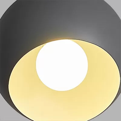 Rotatable Macaron Style Ceiling Light Sphere Shade 1 Light Metal Flush Mount Light for Hallway Clearhalo 'Ceiling Lights' 'Close To Ceiling Lights' 'Close to ceiling' 'Semi-flushmount' Lighting' 65071