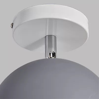 Rotatable Macaron Style Ceiling Light Sphere Shade 1 Light Metal Flush Mount Light for Hallway Clearhalo 'Ceiling Lights' 'Close To Ceiling Lights' 'Close to ceiling' 'Semi-flushmount' Lighting' 65072