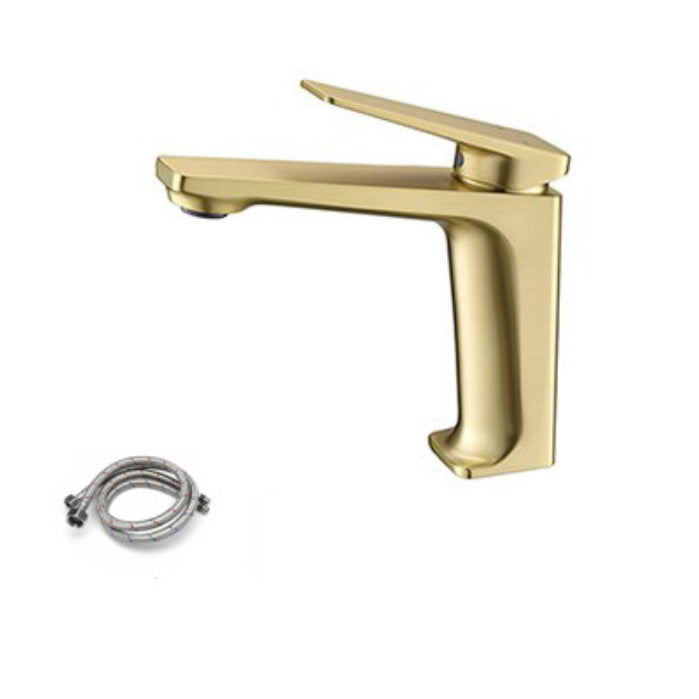 Glam Copper Vessel Faucet Lever Handles Low Arc Vessel Faucet for Bathroom Gold Clearhalo 'Bathroom Remodel & Bathroom Fixtures' 'Bathroom Sink Faucets' 'Bathroom Sinks & Faucet Components' 'bathroom_sink_faucets' 'Home Improvement' 'home_improvement' 'home_improvement_bathroom_sink_faucets' 6510664