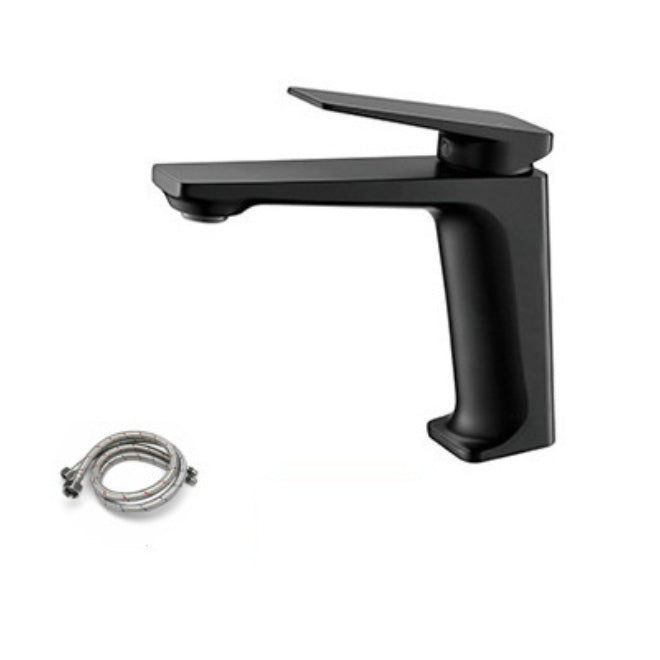 Glam Copper Vessel Faucet Lever Handles Low Arc Vessel Faucet for Bathroom Black Clearhalo 'Bathroom Remodel & Bathroom Fixtures' 'Bathroom Sink Faucets' 'Bathroom Sinks & Faucet Components' 'bathroom_sink_faucets' 'Home Improvement' 'home_improvement' 'home_improvement_bathroom_sink_faucets' 6510667