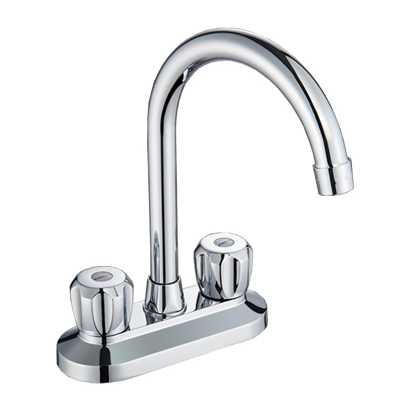 2 Handle Modern Vessel Sink Faucet Swivel Spout Bathroom Faucet Clearhalo 'Bathroom Remodel & Bathroom Fixtures' 'Bathroom Sink Faucets' 'Bathroom Sinks & Faucet Components' 'bathroom_sink_faucets' 'Home Improvement' 'home_improvement' 'home_improvement_bathroom_sink_faucets' 6510719