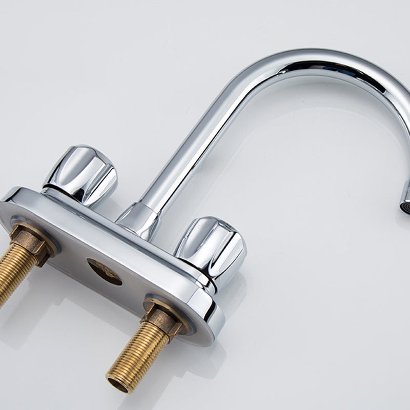 2 Handle Modern Vessel Sink Faucet Swivel Spout Bathroom Faucet Clearhalo 'Bathroom Remodel & Bathroom Fixtures' 'Bathroom Sink Faucets' 'Bathroom Sinks & Faucet Components' 'bathroom_sink_faucets' 'Home Improvement' 'home_improvement' 'home_improvement_bathroom_sink_faucets' 6510725