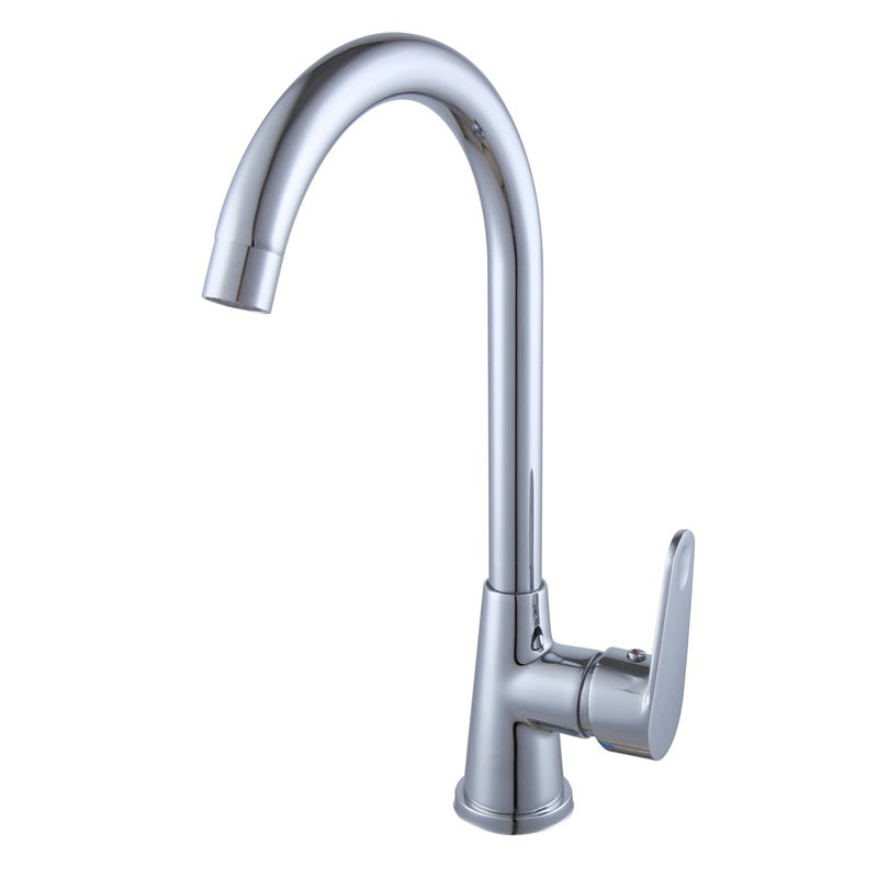 Modern Standard Kitchen Faucet Single Lever High Arch Kitchen Faucet 13.8" Clearhalo 'Home Improvement' 'home_improvement' 'home_improvement_kitchen_faucets' 'Kitchen Faucets' 'Kitchen Remodel & Kitchen Fixtures' 'Kitchen Sinks & Faucet Components' 'kitchen_faucets' 6510775