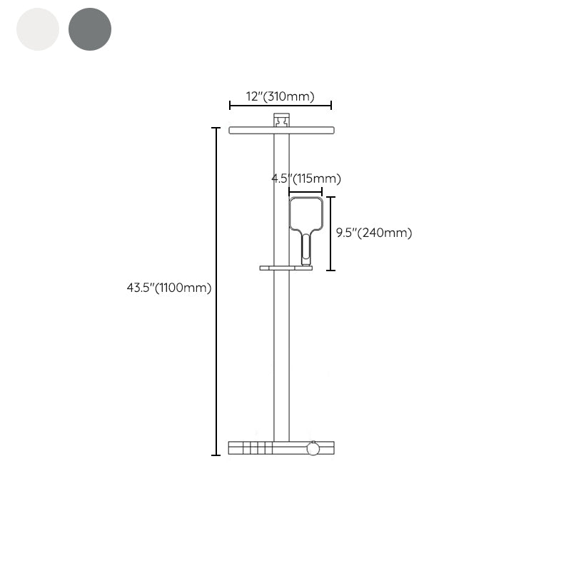 Modern Shower System Metal Thermostatic Massage Wall Mounted Shower Faucet Clearhalo 'Bathroom Remodel & Bathroom Fixtures' 'Home Improvement' 'home_improvement' 'home_improvement_shower_faucets' 'Shower Faucets & Systems' 'shower_faucets' 'Showers & Bathtubs Plumbing' 'Showers & Bathtubs' 6510919