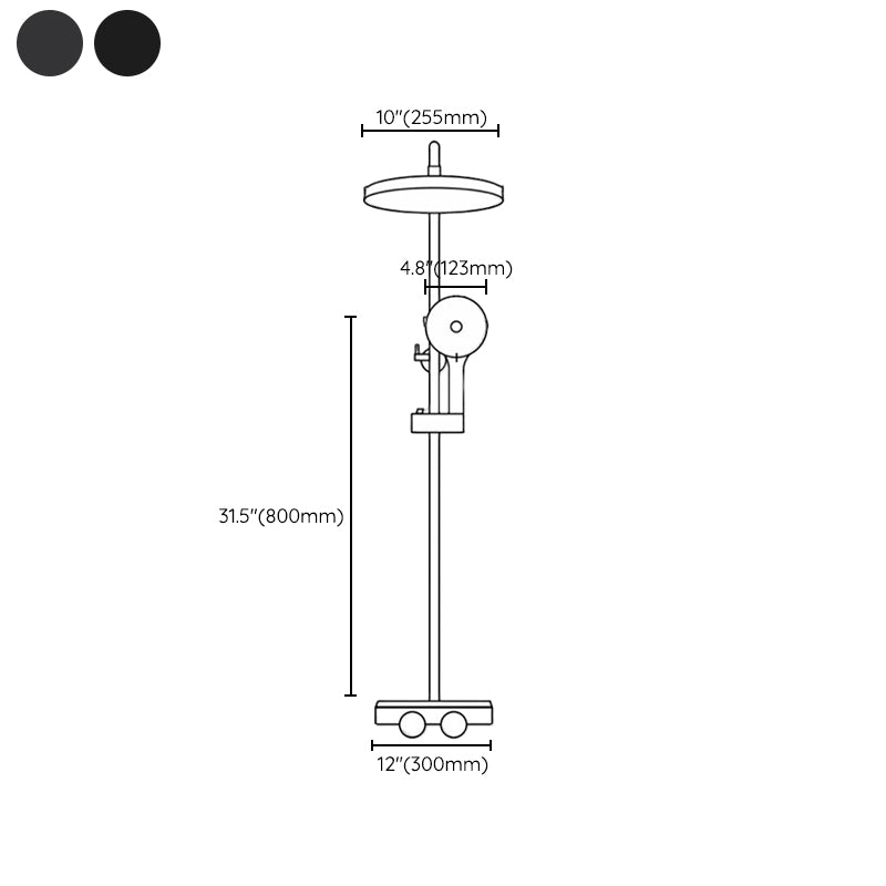 Brass Wall Mounted Shower System Slide Bar Included Shower Set Clearhalo 'Bathroom Remodel & Bathroom Fixtures' 'Home Improvement' 'home_improvement' 'home_improvement_shower_faucets' 'Shower Faucets & Systems' 'shower_faucets' 'Showers & Bathtubs Plumbing' 'Showers & Bathtubs' 6510937