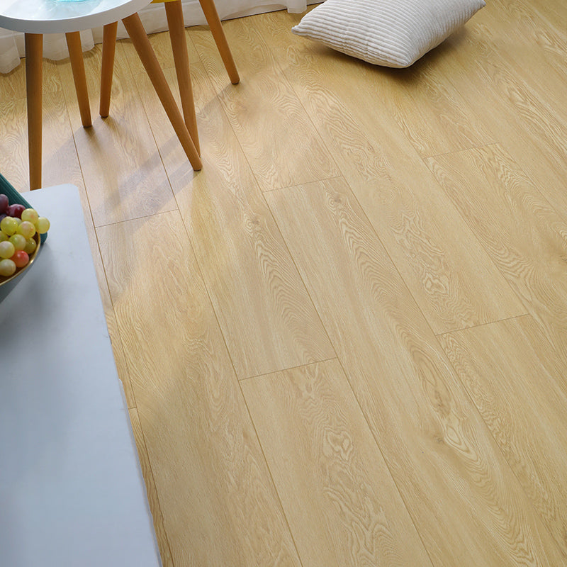 Modern Laminate Flooring Indoor Wood Textured Living Room Laminate Floor Light Yellow Clearhalo 'Flooring 'Home Improvement' 'home_improvement' 'home_improvement_laminate_flooring' 'Laminate Flooring' 'laminate_flooring' Walls and Ceiling' 6511043