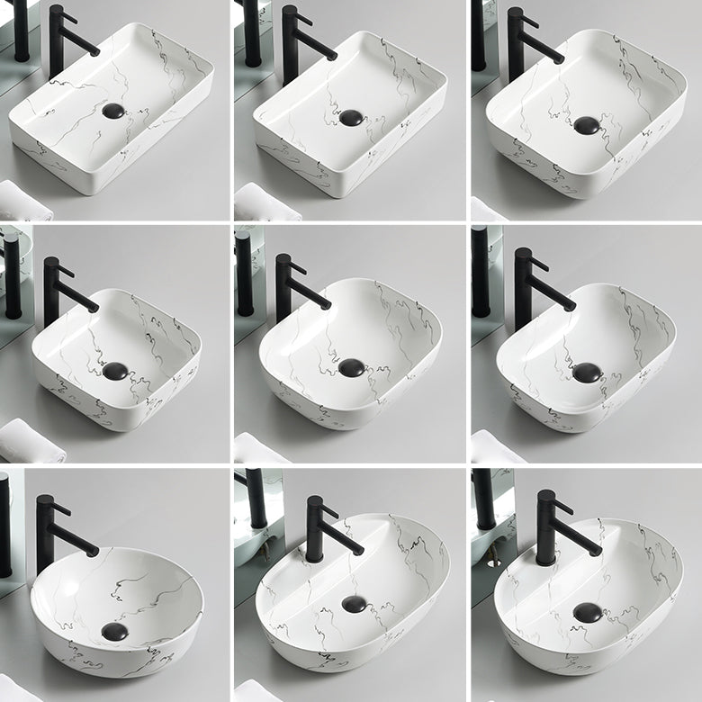 Modern Porcelain Trough Sink Oval-shape Trough Bathroom Sink Clearhalo 'Bathroom Remodel & Bathroom Fixtures' 'Bathroom Sinks & Faucet Components' 'Bathroom Sinks' 'bathroom_sink' 'Home Improvement' 'home_improvement' 'home_improvement_bathroom_sink' 6511289