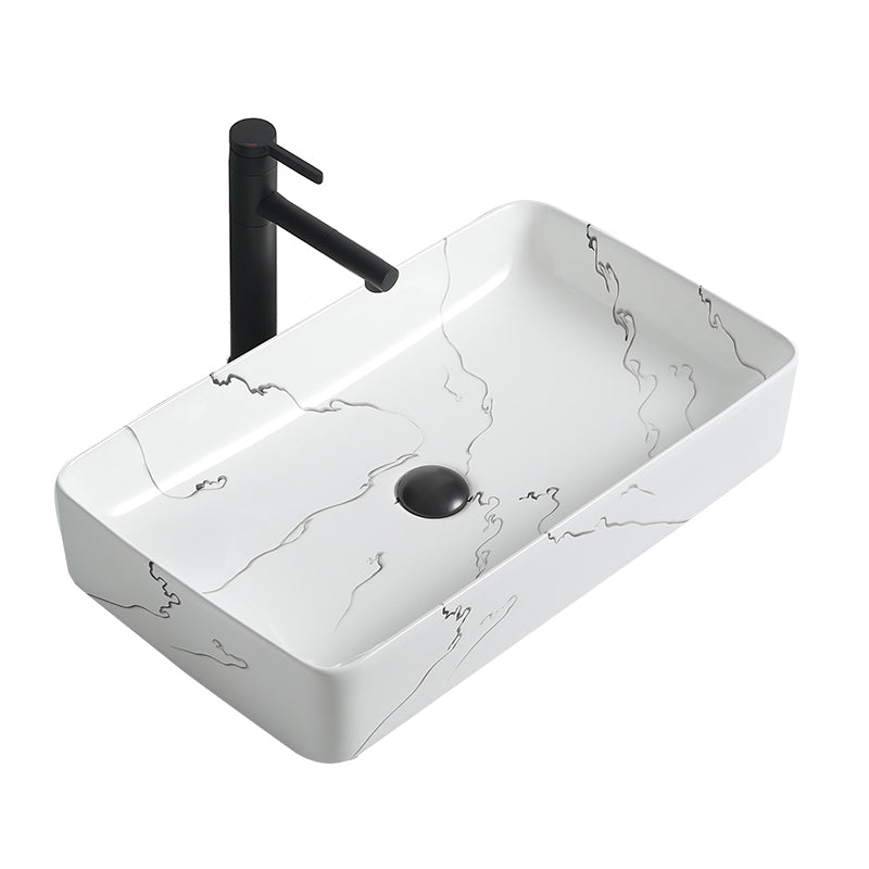 Modern Porcelain Trough Sink Oval-shape Trough Bathroom Sink Clearhalo 'Bathroom Remodel & Bathroom Fixtures' 'Bathroom Sinks & Faucet Components' 'Bathroom Sinks' 'bathroom_sink' 'Home Improvement' 'home_improvement' 'home_improvement_bathroom_sink' 6511296