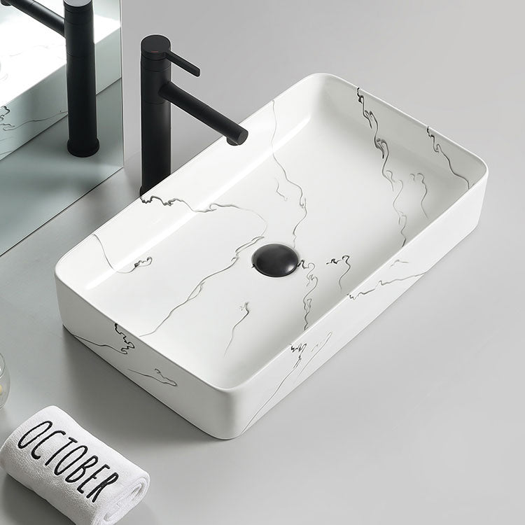 Modern Porcelain Trough Sink Oval-shape Trough Bathroom Sink Clearhalo 'Bathroom Remodel & Bathroom Fixtures' 'Bathroom Sinks & Faucet Components' 'Bathroom Sinks' 'bathroom_sink' 'Home Improvement' 'home_improvement' 'home_improvement_bathroom_sink' 6511301