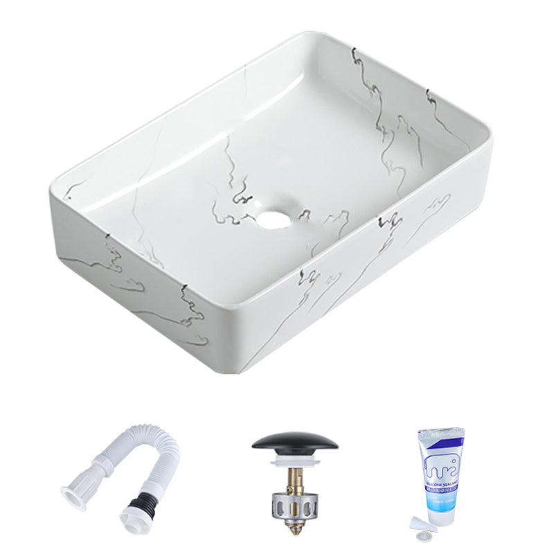 Modern Porcelain Trough Sink Oval-shape Trough Bathroom Sink 20"L x 13"W x 4"H Tap Hole not Included Sink Clearhalo 'Bathroom Remodel & Bathroom Fixtures' 'Bathroom Sinks & Faucet Components' 'Bathroom Sinks' 'bathroom_sink' 'Home Improvement' 'home_improvement' 'home_improvement_bathroom_sink' 6511318