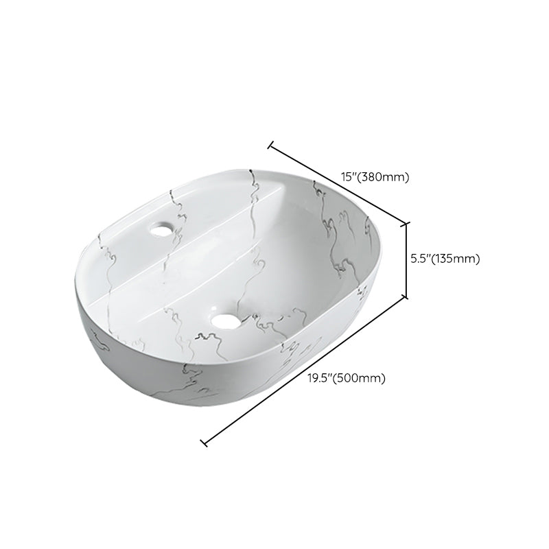 Modern Porcelain Trough Sink Oval-shape Trough Bathroom Sink Clearhalo 'Bathroom Remodel & Bathroom Fixtures' 'Bathroom Sinks & Faucet Components' 'Bathroom Sinks' 'bathroom_sink' 'Home Improvement' 'home_improvement' 'home_improvement_bathroom_sink' 6511327