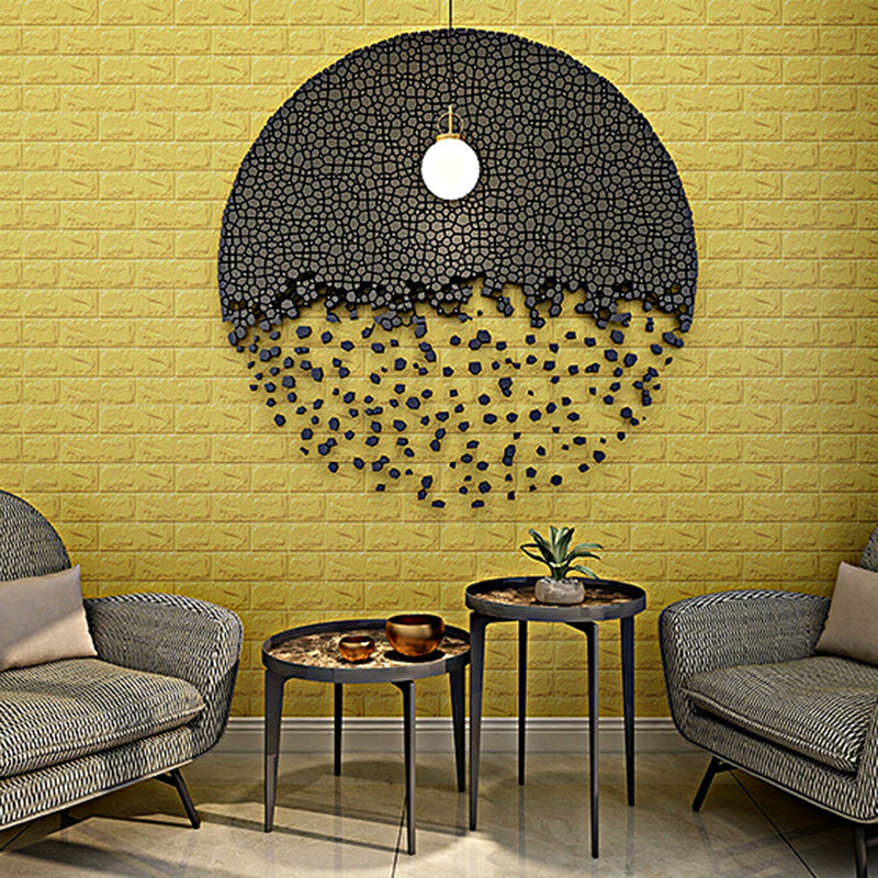 Modern Wall Paneling PVC 3D Embossed Self-Adhesive Paintable Indoor Wall Ceiling Lemon Yellow Clearhalo 'Flooring 'Home Improvement' 'home_improvement' 'home_improvement_wall_paneling' 'Wall Paneling' 'wall_paneling' 'Walls & Ceilings' Walls and Ceiling' 6511508