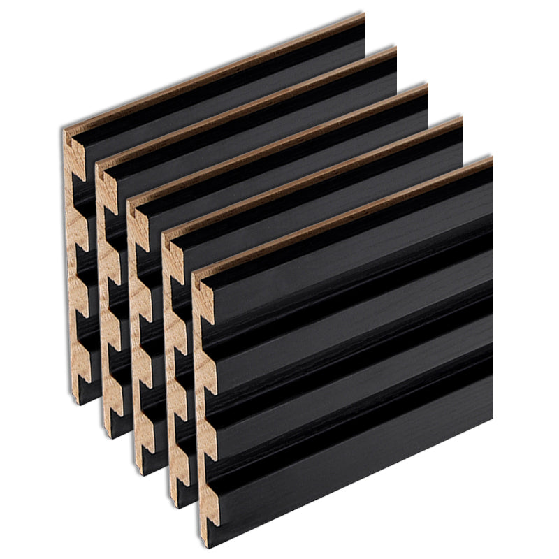 Modern Wall Panel Solid Color Nail Soundproof Living Room Wood Planks (12-Pack) Black Clearhalo 'Flooring 'Home Improvement' 'home_improvement' 'home_improvement_wall_paneling' 'Wall Paneling' 'wall_paneling' 'Walls & Ceilings' Walls and Ceiling' 6511595