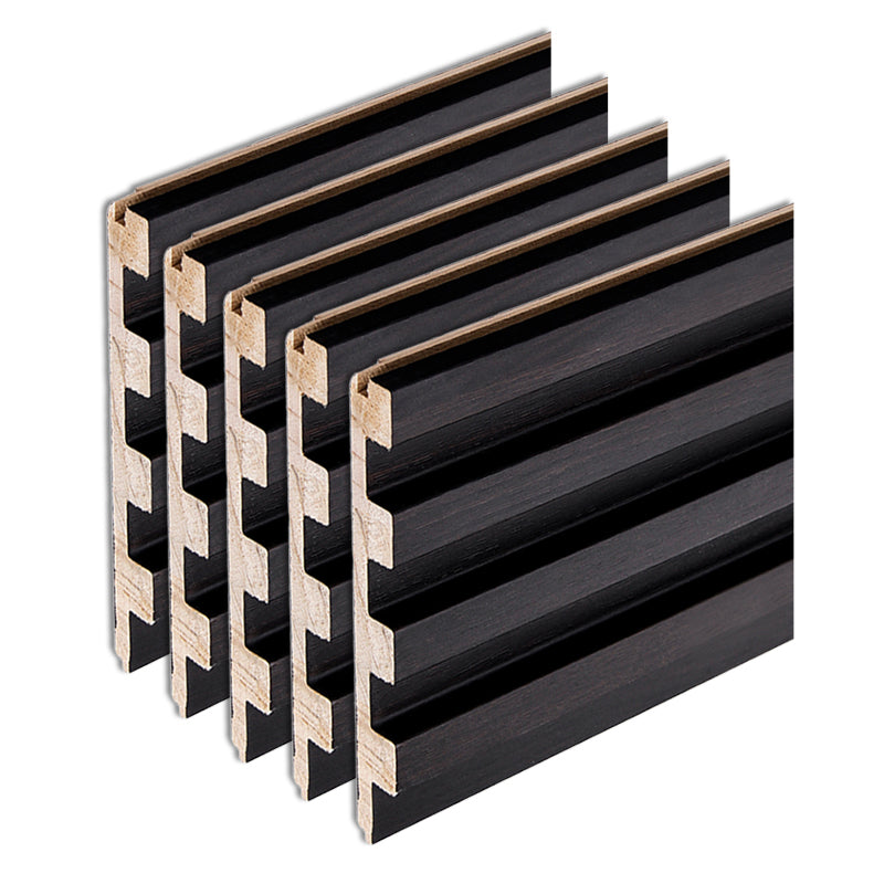 Modern Wall Panel Solid Color Nail Soundproof Living Room Wood Planks (12-Pack) Matte Black Clearhalo 'Flooring 'Home Improvement' 'home_improvement' 'home_improvement_wall_paneling' 'Wall Paneling' 'wall_paneling' 'Walls & Ceilings' Walls and Ceiling' 6511597