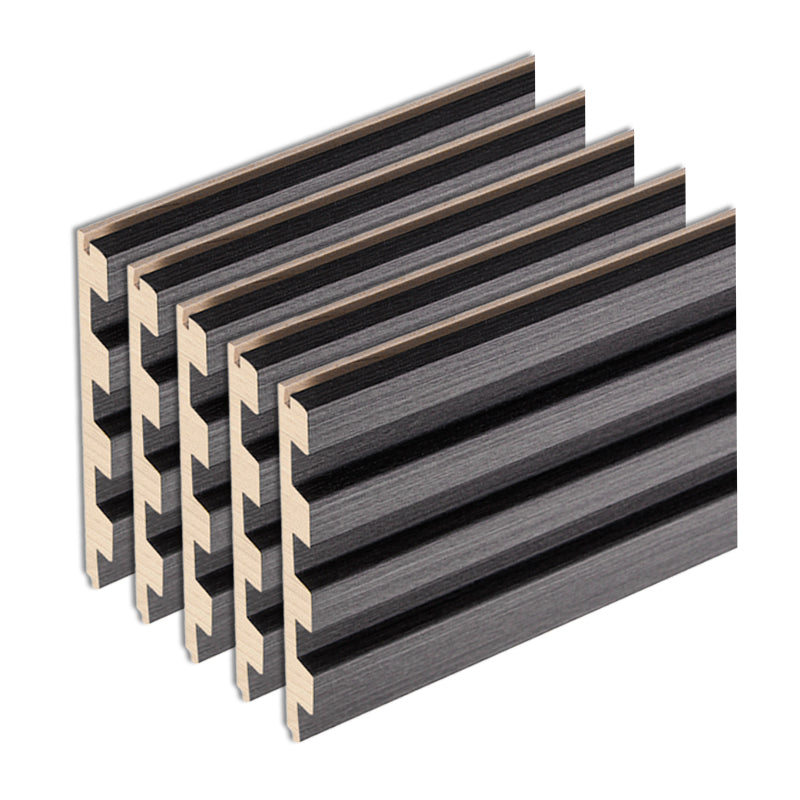 Modern Wall Panel Solid Color Nail Soundproof Living Room Wood Planks (12-Pack) Grey Clearhalo 'Flooring 'Home Improvement' 'home_improvement' 'home_improvement_wall_paneling' 'Wall Paneling' 'wall_paneling' 'Walls & Ceilings' Walls and Ceiling' 6511599