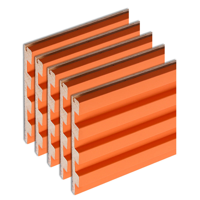 Modern Wall Panel Solid Color Nail Soundproof Living Room Wood Planks (12-Pack) Orange Clearhalo 'Flooring 'Home Improvement' 'home_improvement' 'home_improvement_wall_paneling' 'Wall Paneling' 'wall_paneling' 'Walls & Ceilings' Walls and Ceiling' 6511608