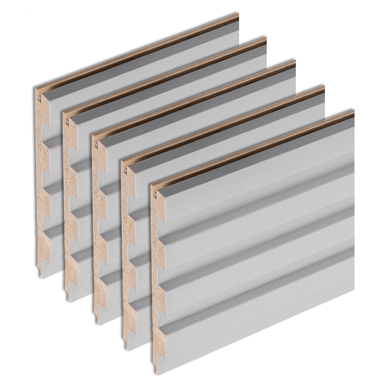 Modern Wall Panel Solid Color Nail Soundproof Living Room Wood Planks (12-Pack) White-Gray Clearhalo 'Flooring 'Home Improvement' 'home_improvement' 'home_improvement_wall_paneling' 'Wall Paneling' 'wall_paneling' 'Walls & Ceilings' Walls and Ceiling' 6511623