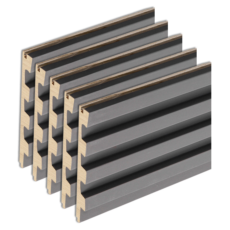 Modern Wall Panel Solid Color Nail Soundproof Living Room Wood Planks (12-Pack) Gray/ Coffee Clearhalo 'Flooring 'Home Improvement' 'home_improvement' 'home_improvement_wall_paneling' 'Wall Paneling' 'wall_paneling' 'Walls & Ceilings' Walls and Ceiling' 6511625