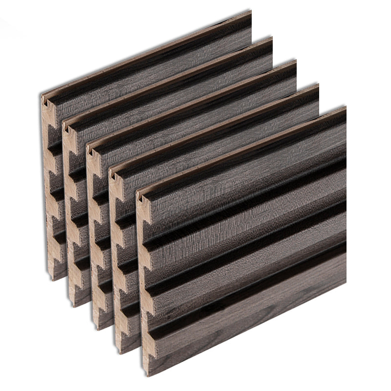 Modern Wall Panel Solid Color Nail Soundproof Living Room Wood Planks (12-Pack) Black-Dark Gray Clearhalo 'Flooring 'Home Improvement' 'home_improvement' 'home_improvement_wall_paneling' 'Wall Paneling' 'wall_paneling' 'Walls & Ceilings' Walls and Ceiling' 6511627
