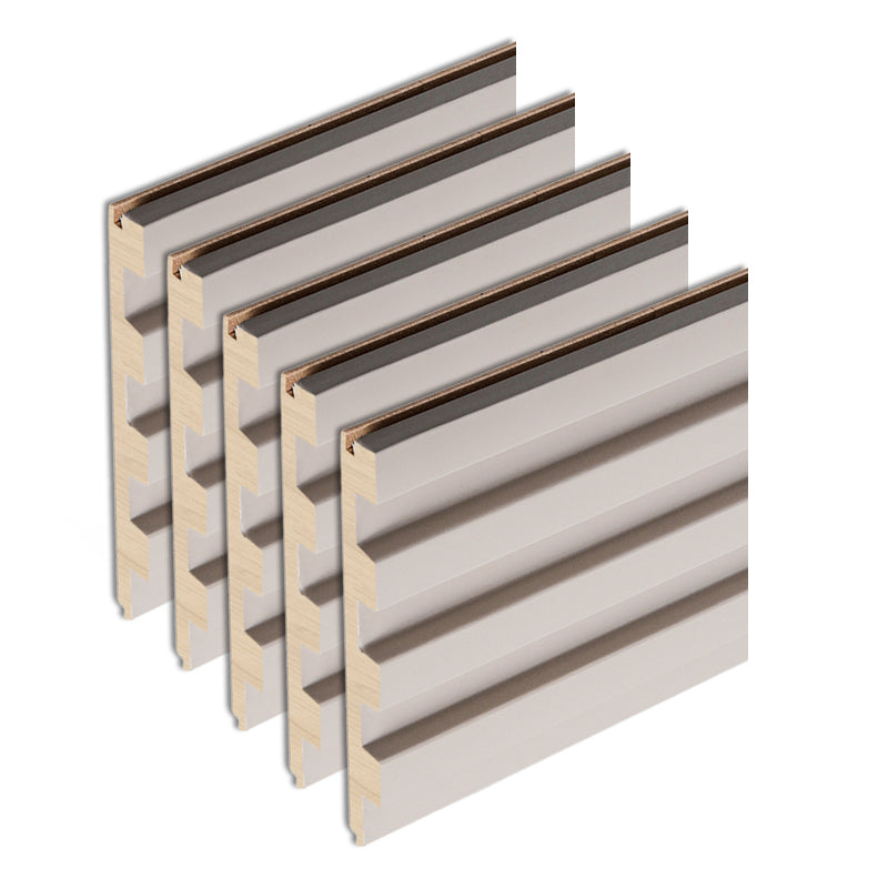 Modern Wall Panel Solid Color Nail Soundproof Living Room Wood Planks (12-Pack) Cream Gray Clearhalo 'Flooring 'Home Improvement' 'home_improvement' 'home_improvement_wall_paneling' 'Wall Paneling' 'wall_paneling' 'Walls & Ceilings' Walls and Ceiling' 6511628
