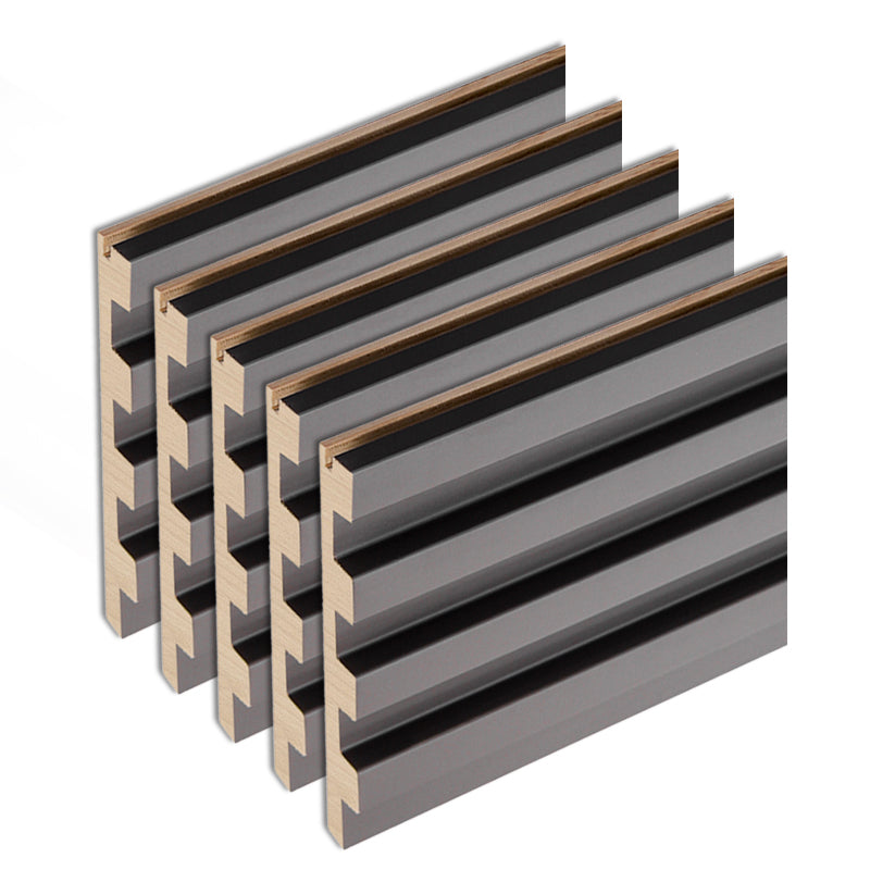 Modern Wall Panel Solid Color Nail Soundproof Living Room Wood Planks (12-Pack) Matte Gray Clearhalo 'Flooring 'Home Improvement' 'home_improvement' 'home_improvement_wall_paneling' 'Wall Paneling' 'wall_paneling' 'Walls & Ceilings' Walls and Ceiling' 6511632