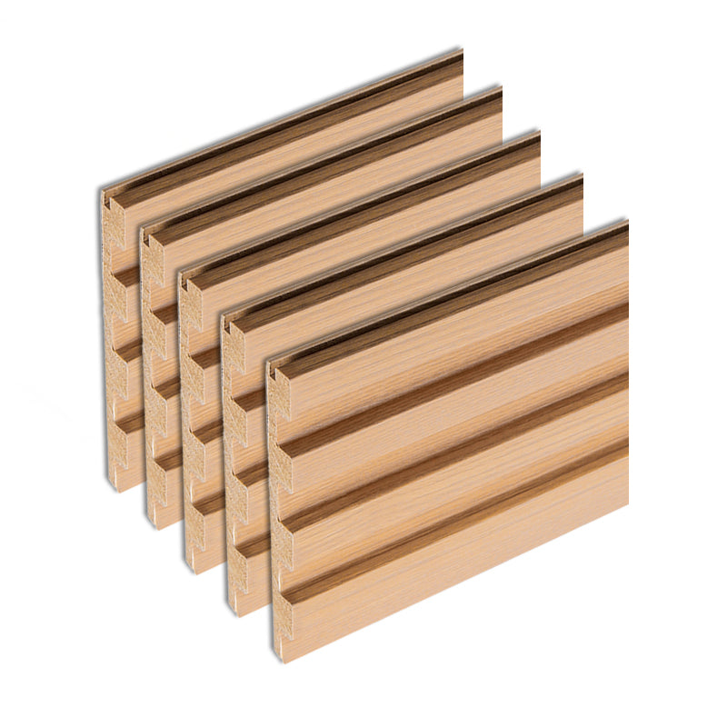 Modern Wall Panel Solid Color Nail Soundproof Living Room Wood Planks (12-Pack) Oak Clearhalo 'Flooring 'Home Improvement' 'home_improvement' 'home_improvement_wall_paneling' 'Wall Paneling' 'wall_paneling' 'Walls & Ceilings' Walls and Ceiling' 6511636
