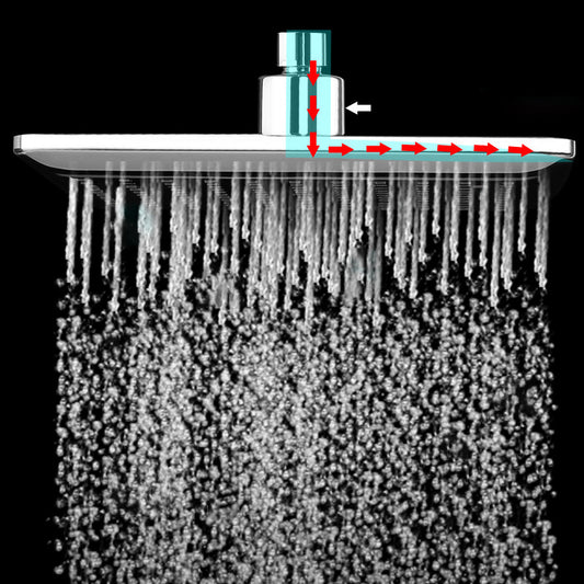 Chrome Square Shower Head Combo Wall Mounted and Ceiling Mounted Hand Shower Clearhalo 'Bathroom Remodel & Bathroom Fixtures' 'Home Improvement' 'home_improvement' 'home_improvement_shower_heads' 'Shower Heads' 'shower_heads' 'Showers & Bathtubs Plumbing' 'Showers & Bathtubs' 6511833