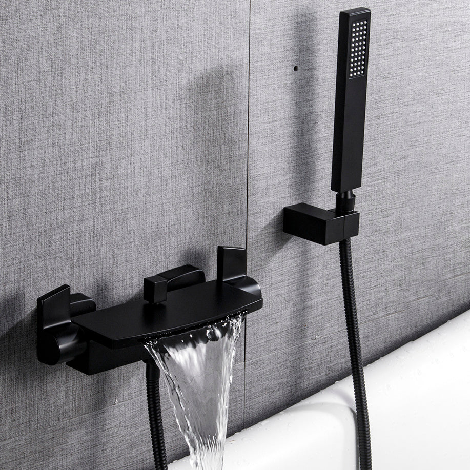 Tub Spout Bathroom Waterfall Wall Mounted Storage Shelf Bathroom Faucet Clearhalo 'Bathroom Remodel & Bathroom Fixtures' 'Bathtub Faucets' 'bathtub_faucets' 'Home Improvement' 'home_improvement' 'home_improvement_bathtub_faucets' 6511970