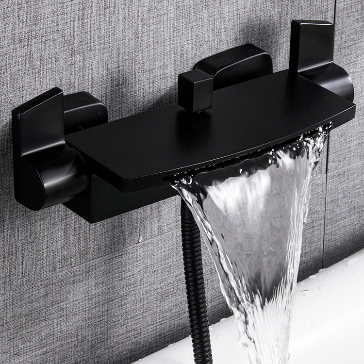 Tub Spout Bathroom Waterfall Wall Mounted Storage Shelf Bathroom Faucet Clearhalo 'Bathroom Remodel & Bathroom Fixtures' 'Bathtub Faucets' 'bathtub_faucets' 'Home Improvement' 'home_improvement' 'home_improvement_bathtub_faucets' 6511973